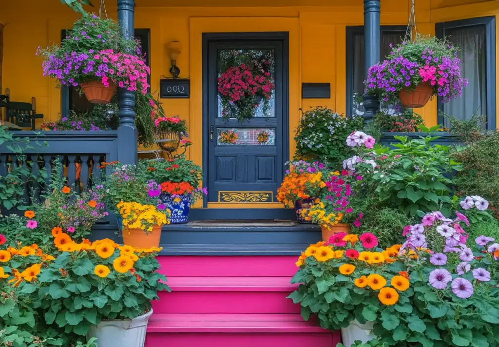 A Vibrant Hanging Flower Bed