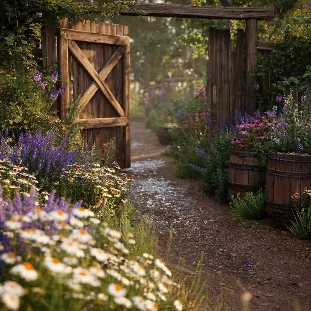 A Driveway Entry Blossoming with Colors