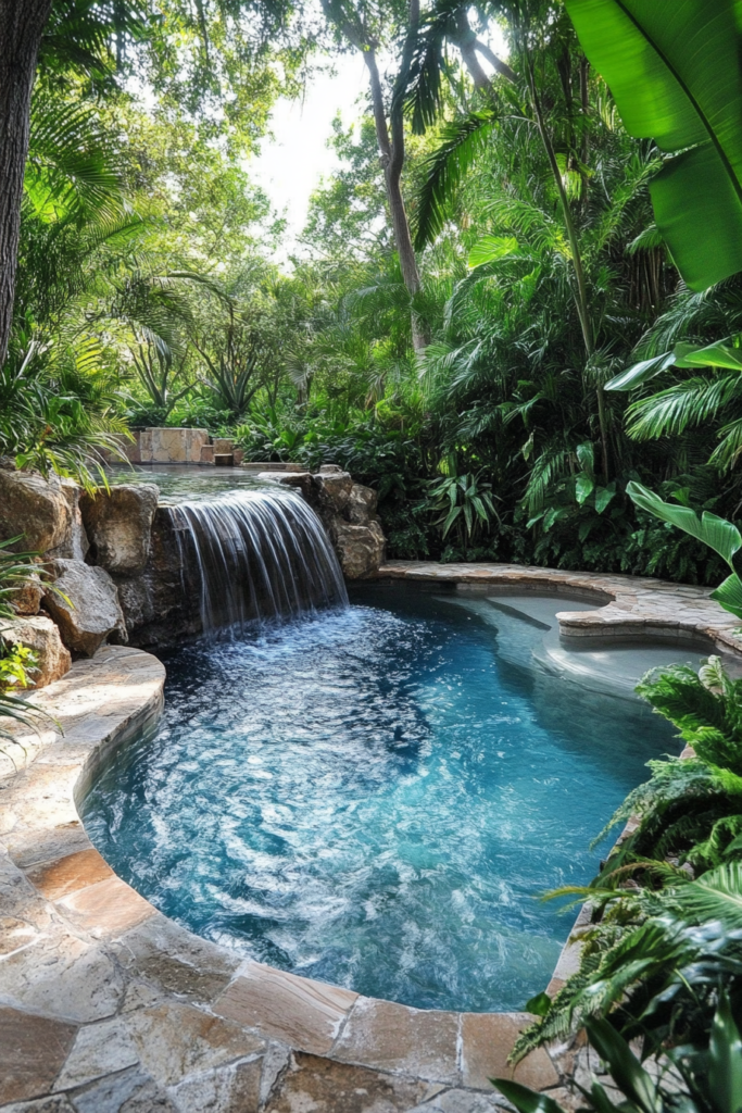 Rustic Rock Waterfall