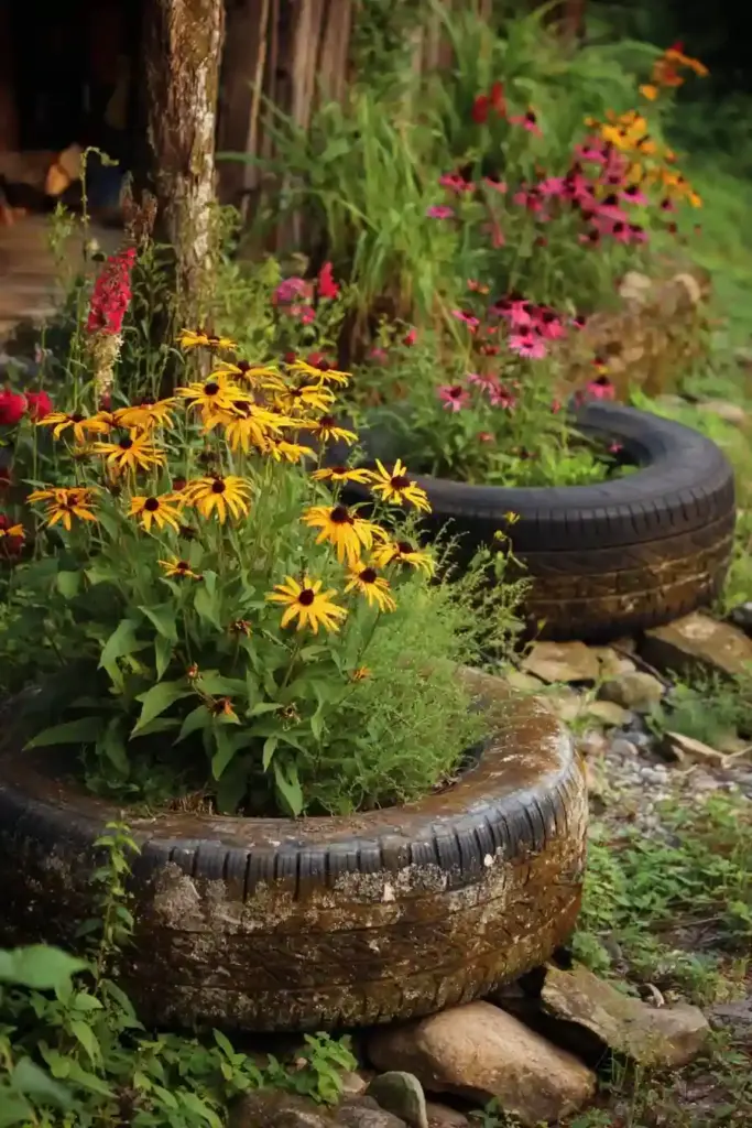 Tire Swing Planters