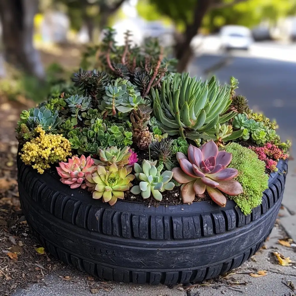 Tire Succulent Garden