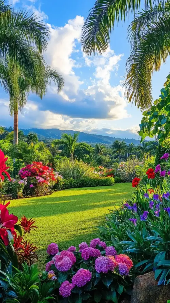 Tropical Paradise with Hydrangeas