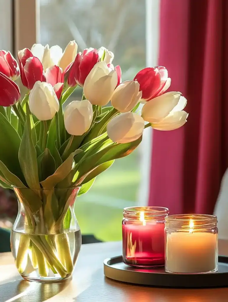 Tulip and Candle Display