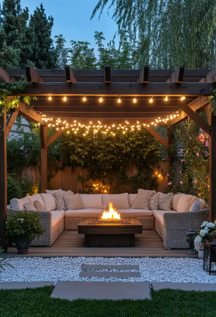 Evening Glow Under the Pergola