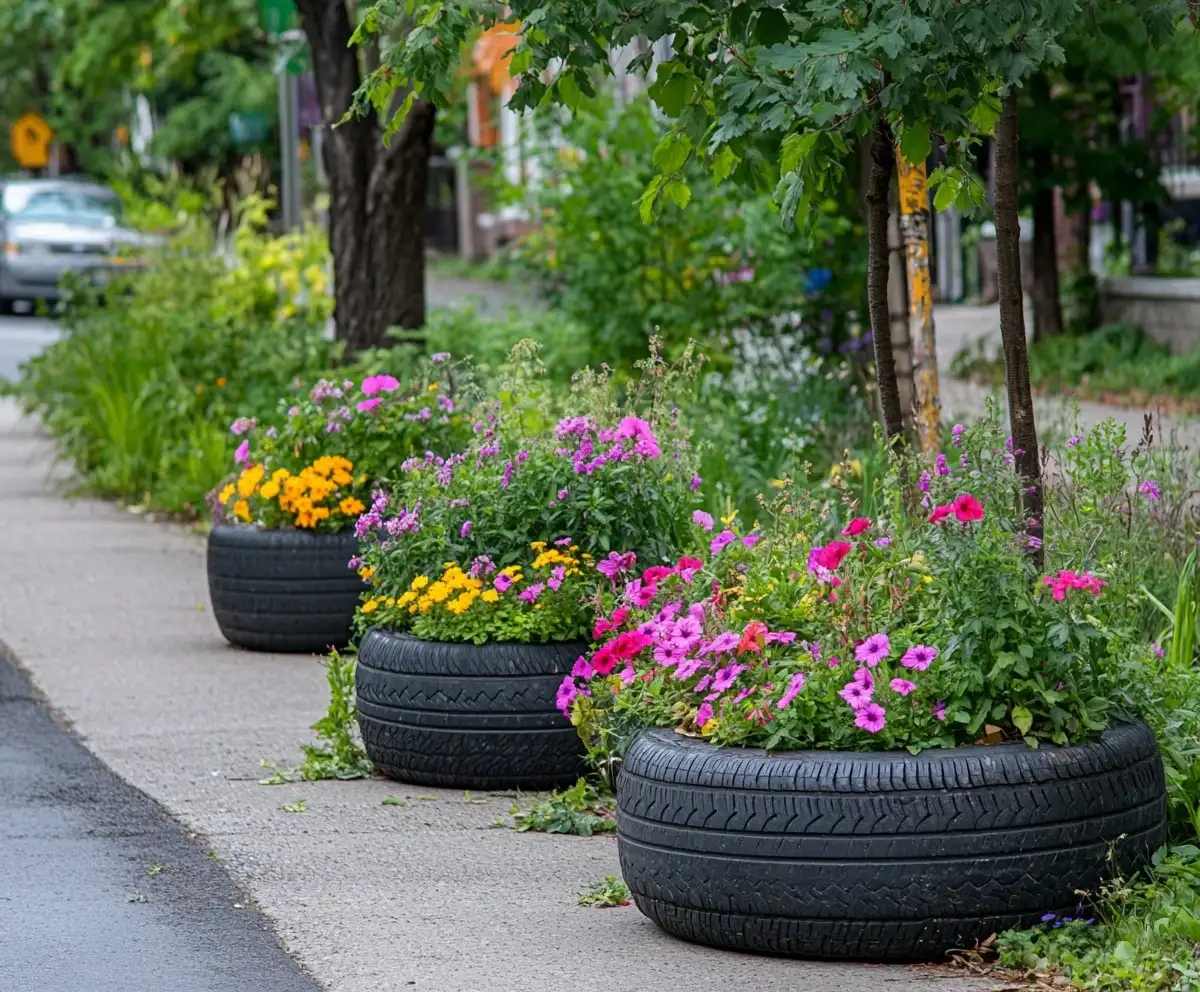 15 Useful & Surprising Garden Ideas Using Old Tires