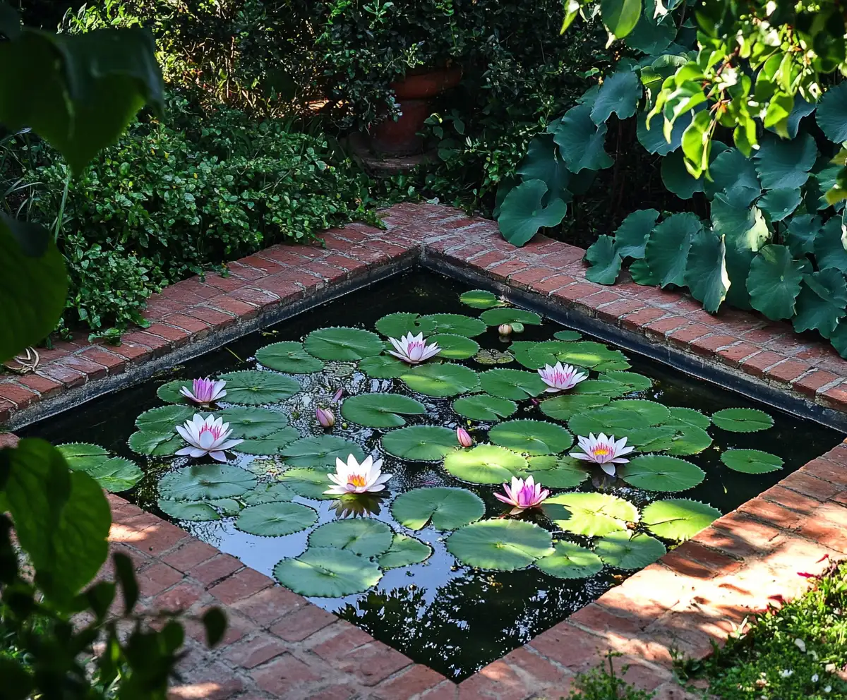 small ponds with waterfall
