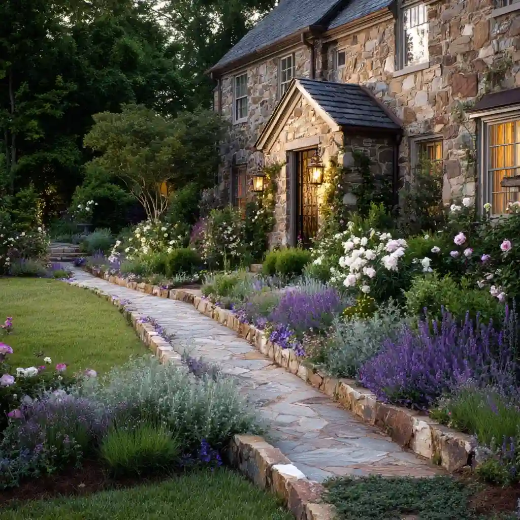 A Walkway Flower Bed