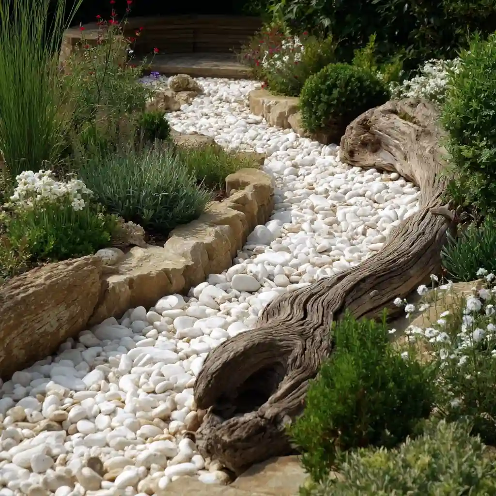 White Stone Stream Bed