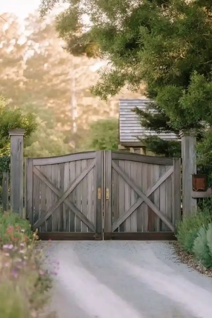 Cottage-Style Split Wooden Gates