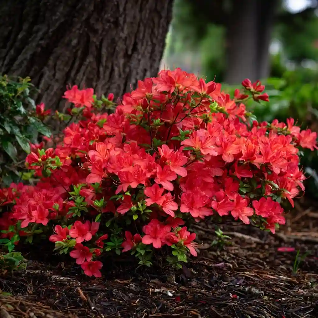 Dwarf Azalea (Azalea ‘Hino Crimson’ or ‘Red Ruffles’)