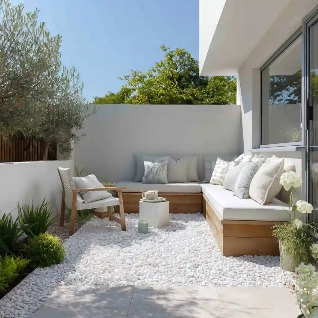 Patio White Stone Base