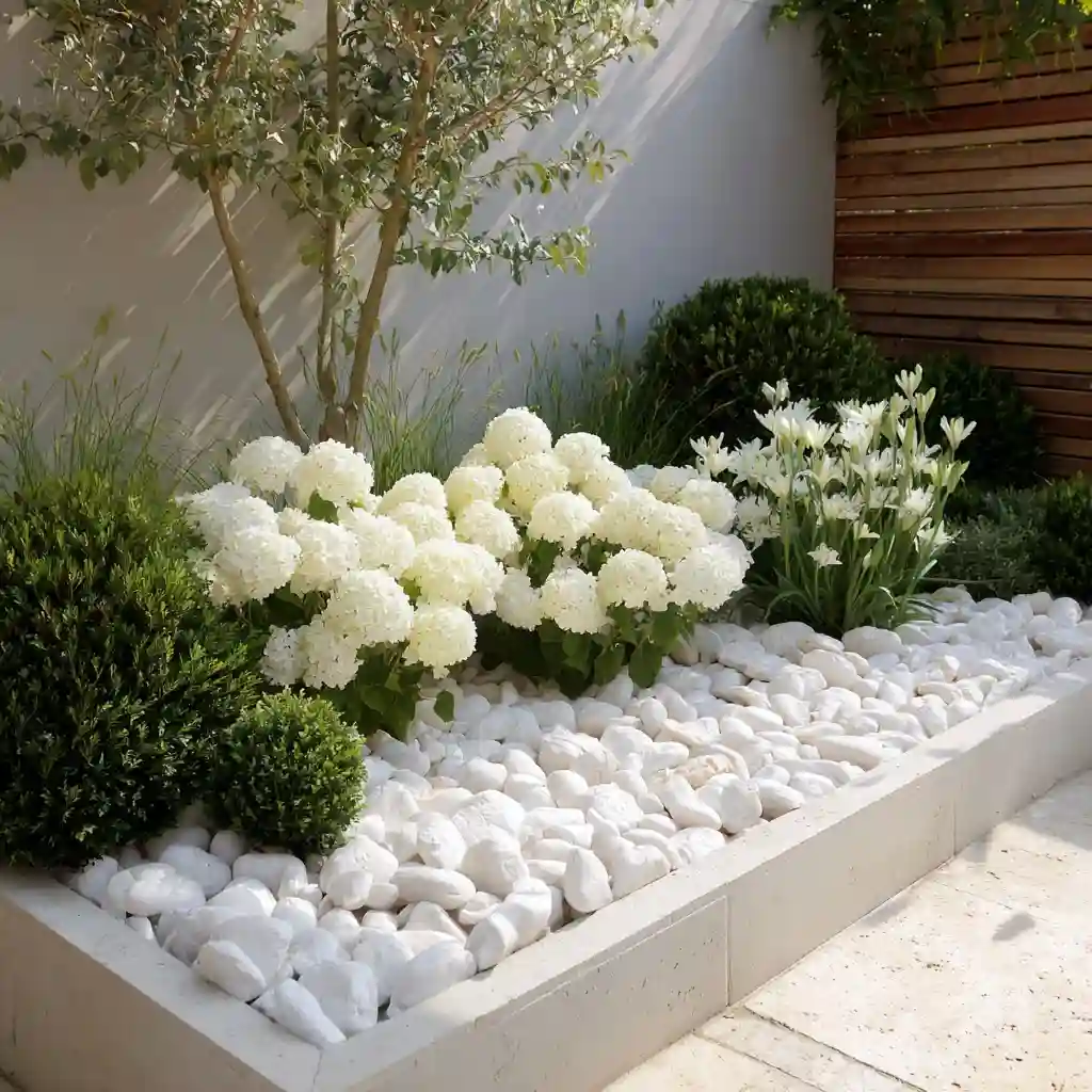 Monochrome White Stone Garden