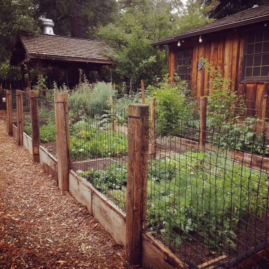 Chicken Wire Garden Fence