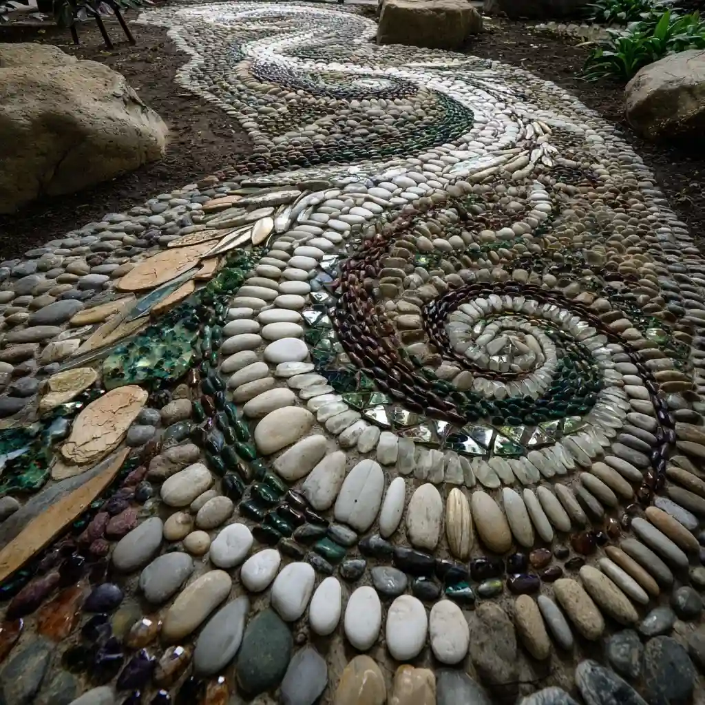 White Stone Mosaic Designs