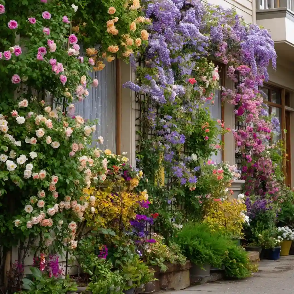 A Colorful Flower Wall