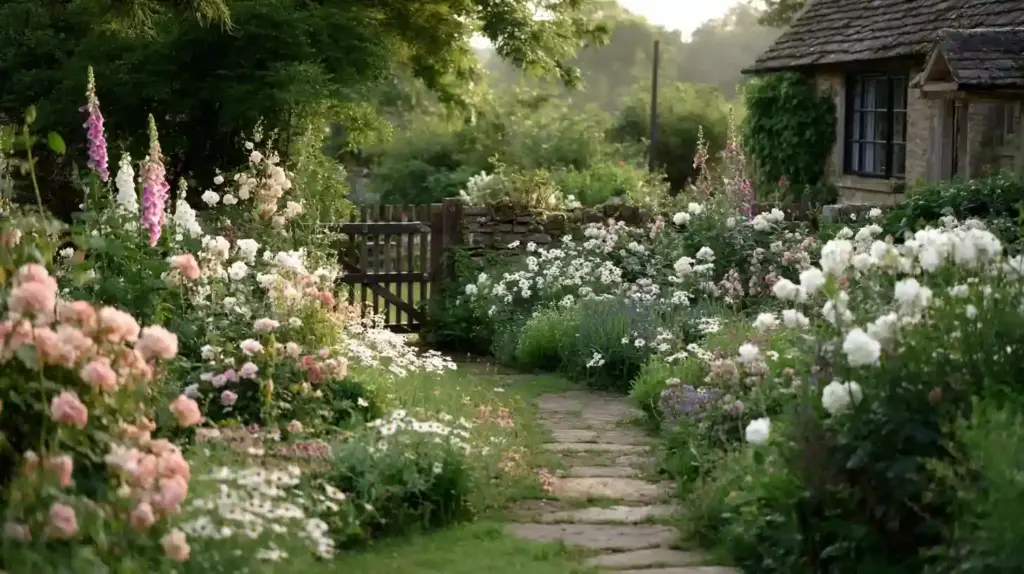 Cottage Garden Style Flower Bed