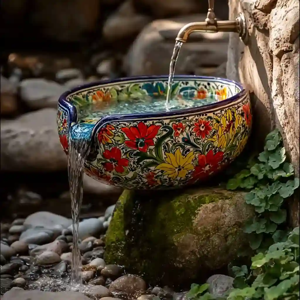 Sink Turned Garden Fountain