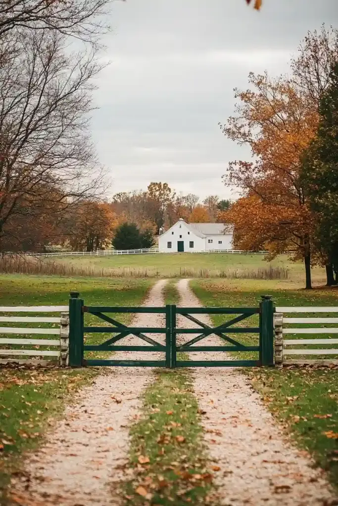 Green Driveway Gate