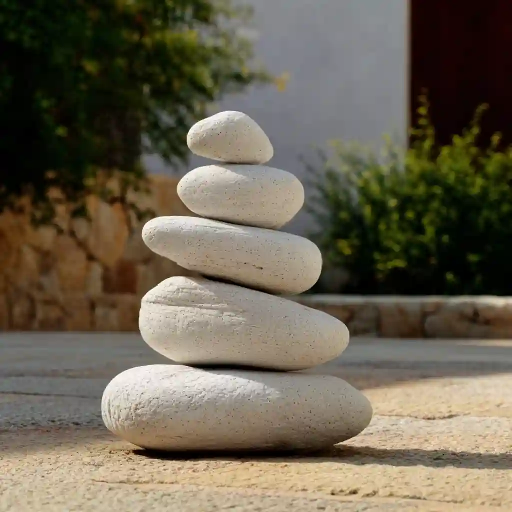 White Stone Art Installations