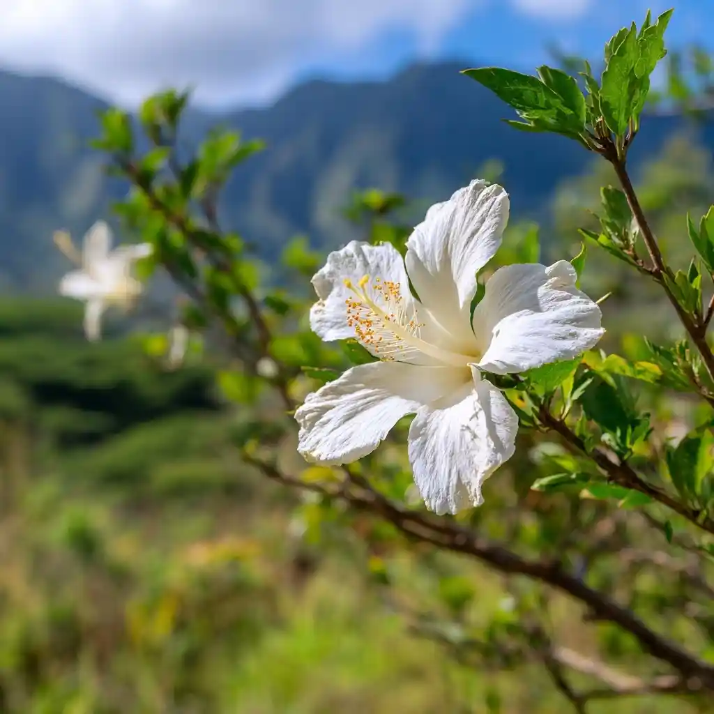 Hawaiian White Hibiscus