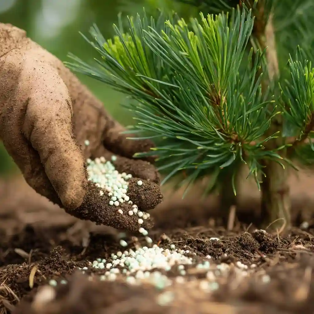  Fertilizing pine trees