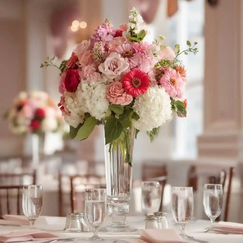 Elegant Zinnia Centerpiece