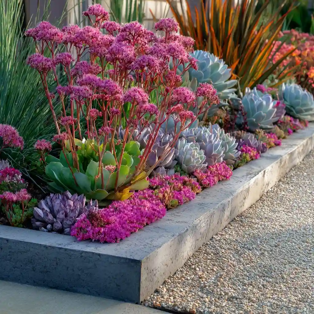 Succulent Garden Flower Bed