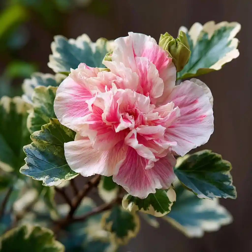 Hibiscus 'Variegated Pink'
