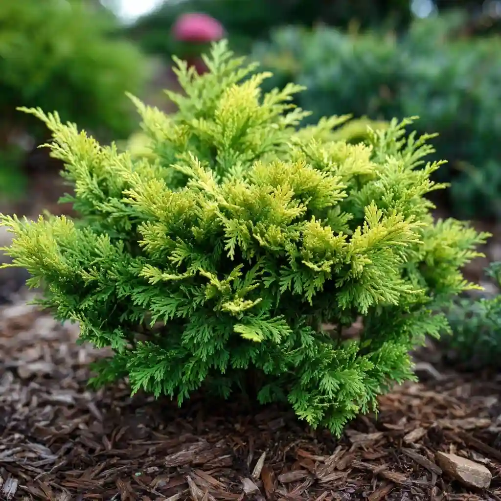 Dwarf Hinoki Cypress (Chamaecyparis obtusa ‘Nana Gracilis’)