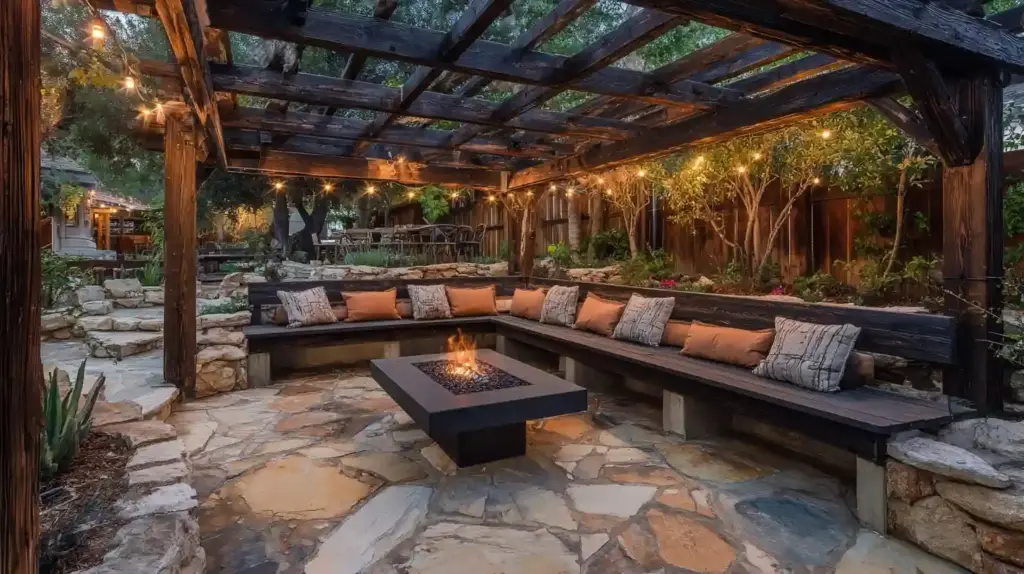 Evening Glow Under the Pergola