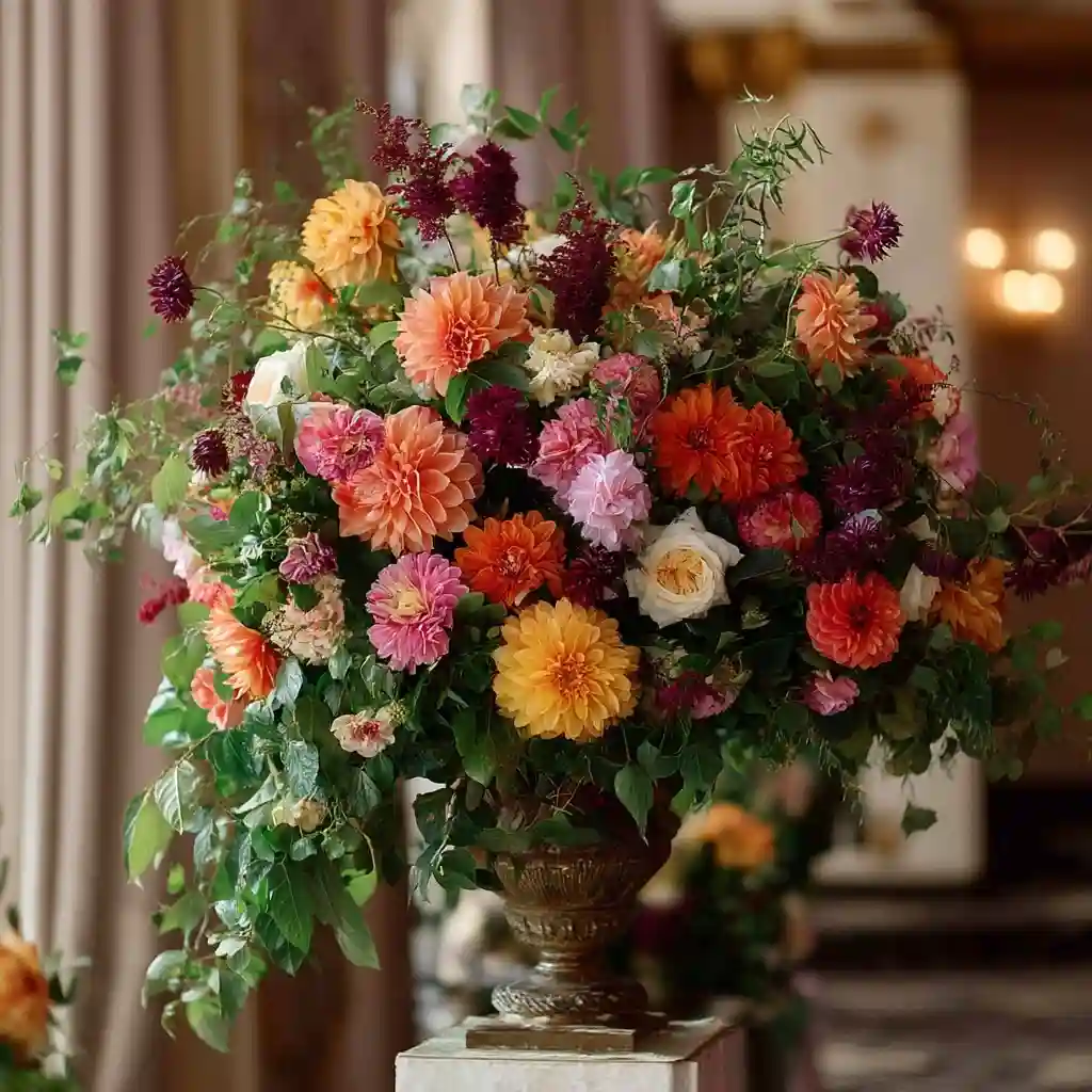 Colorful Zinnia Display