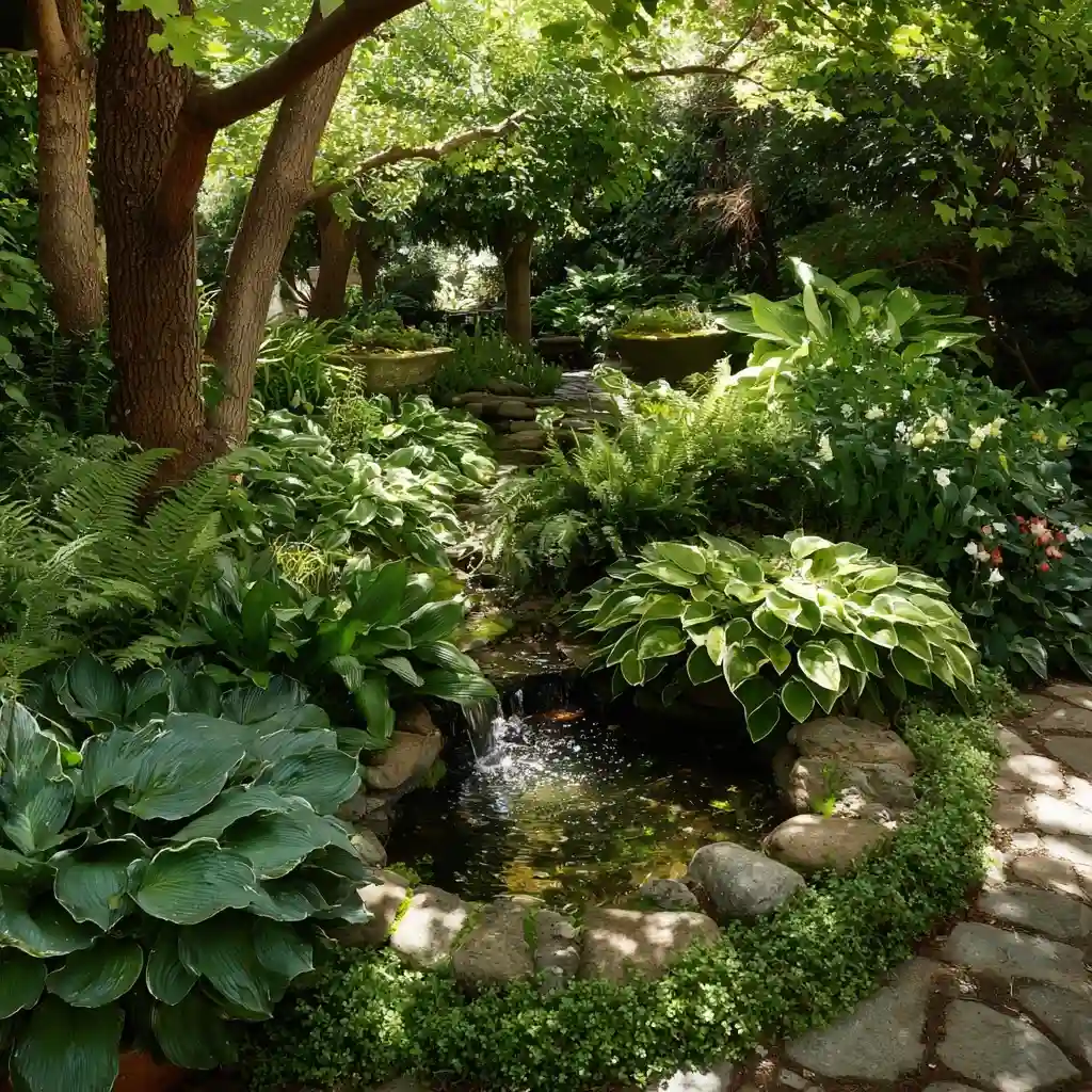 Shade-Friendly Flower Garden Nook