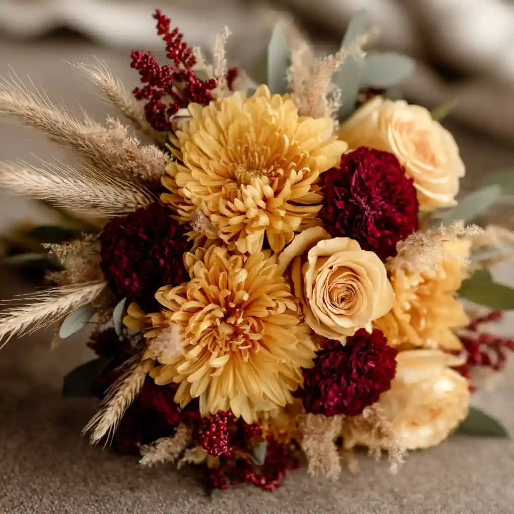 Golden Chrysanthemum Arrangement