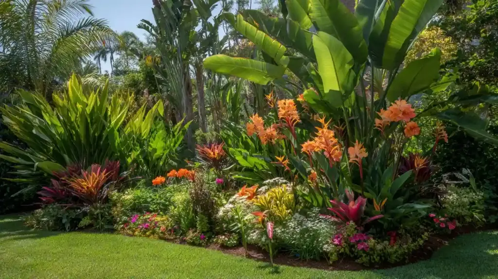 Tropical Paradise Flower Bed