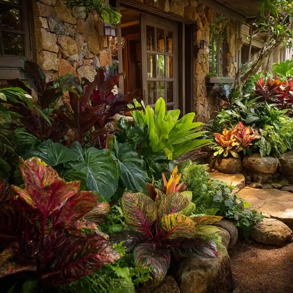 Tropical Paradise Flower Bed