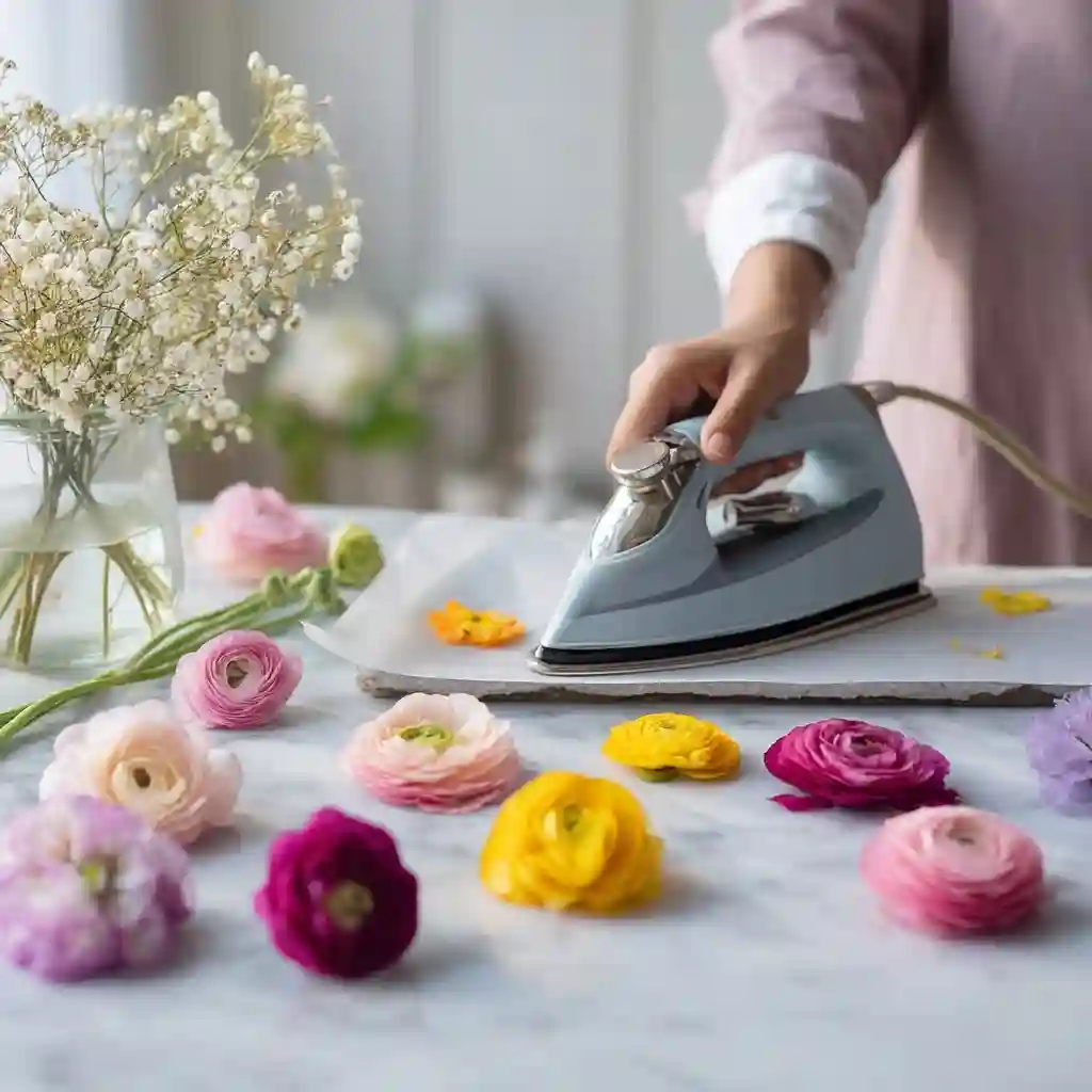 Drying Flowers With an Iron