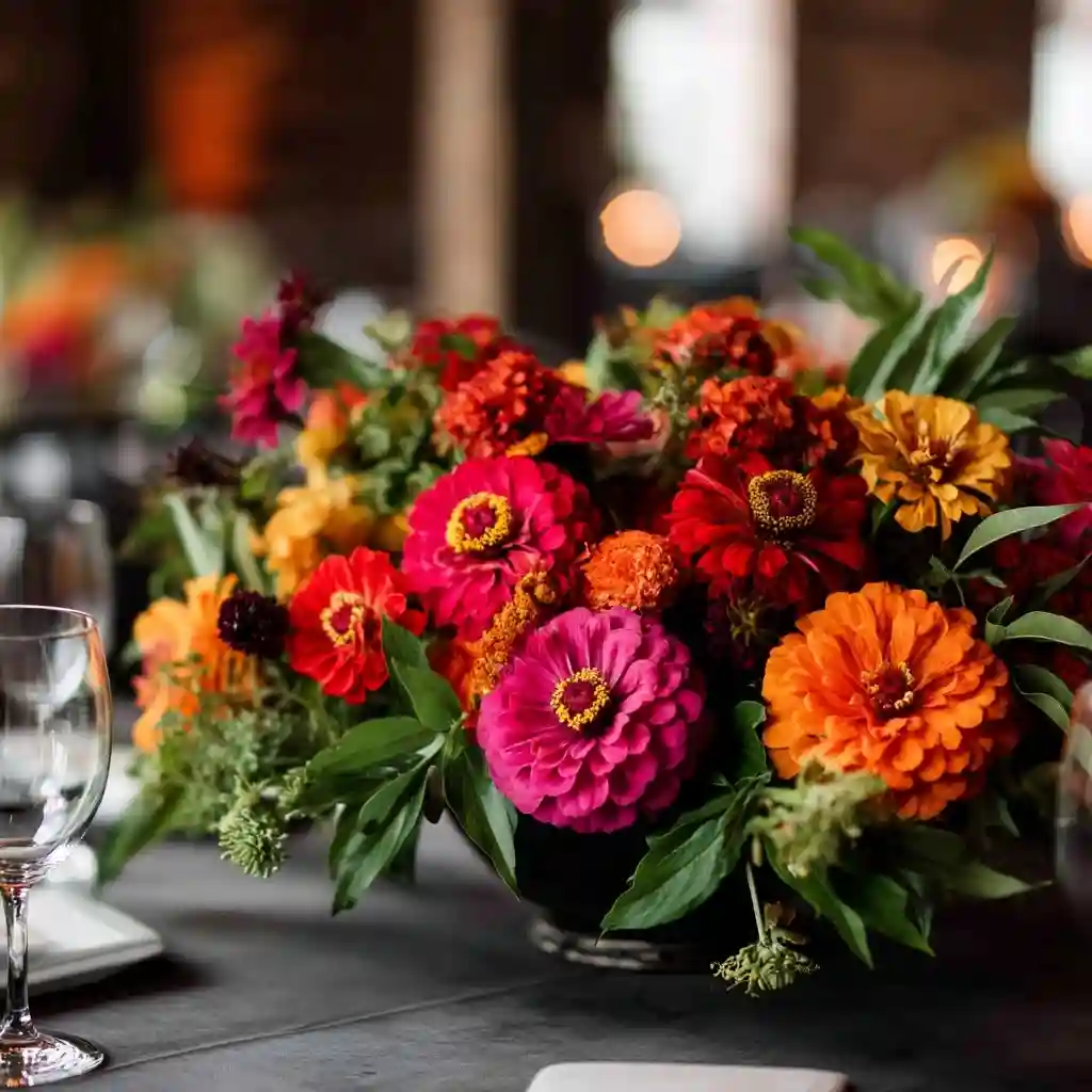 Dramatic Zinnias