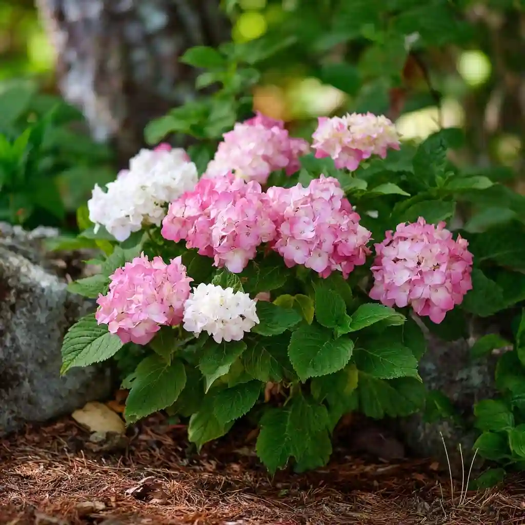 Dwarf Hydrangea (Hydrangea macrophylla ‘Little Lime’ or ‘Bobo’)