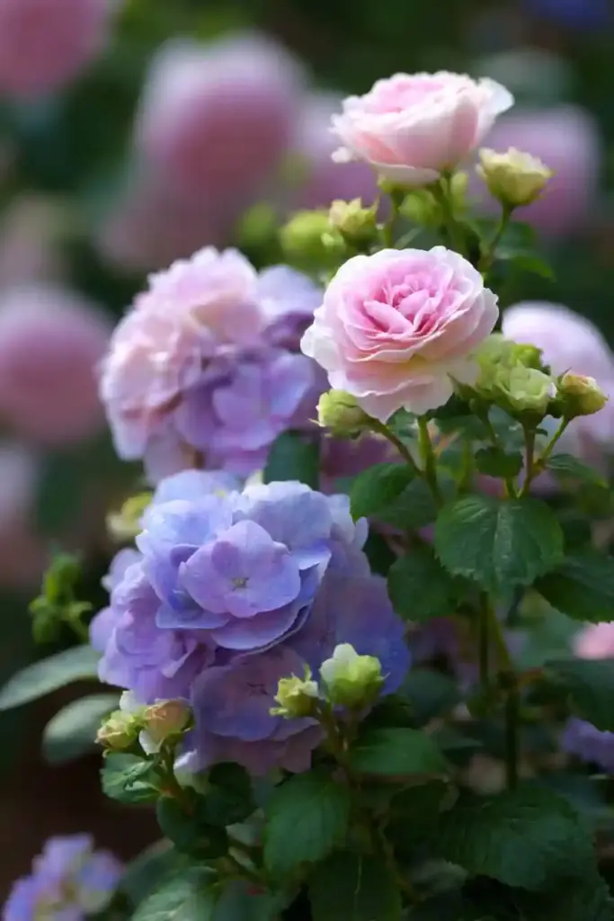 Hydrangea and Rose Combination