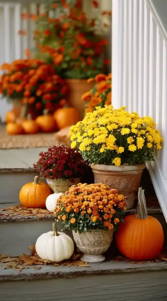 Mums and Pumpkins Decorating Ideas