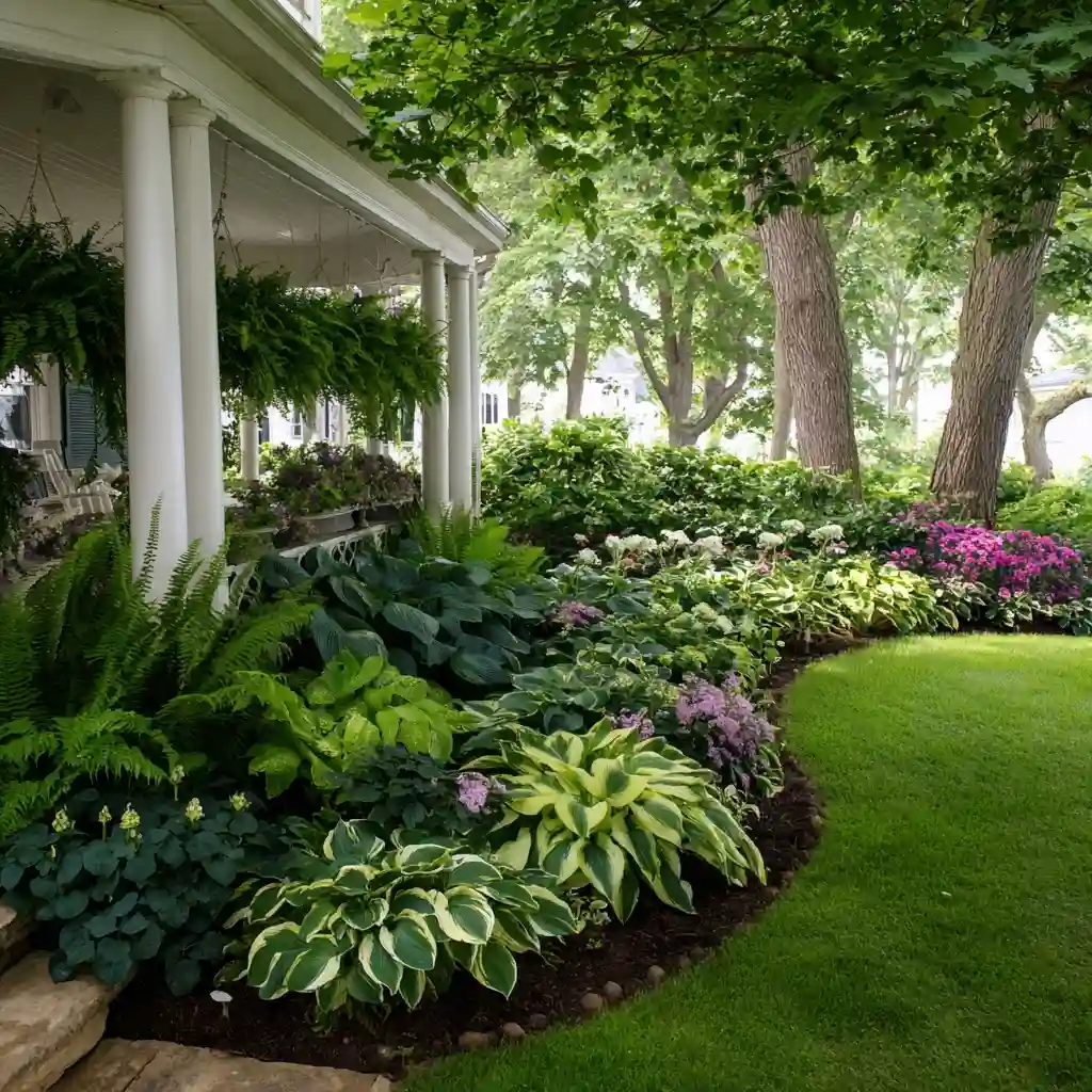 Shade Garden Flower Bed