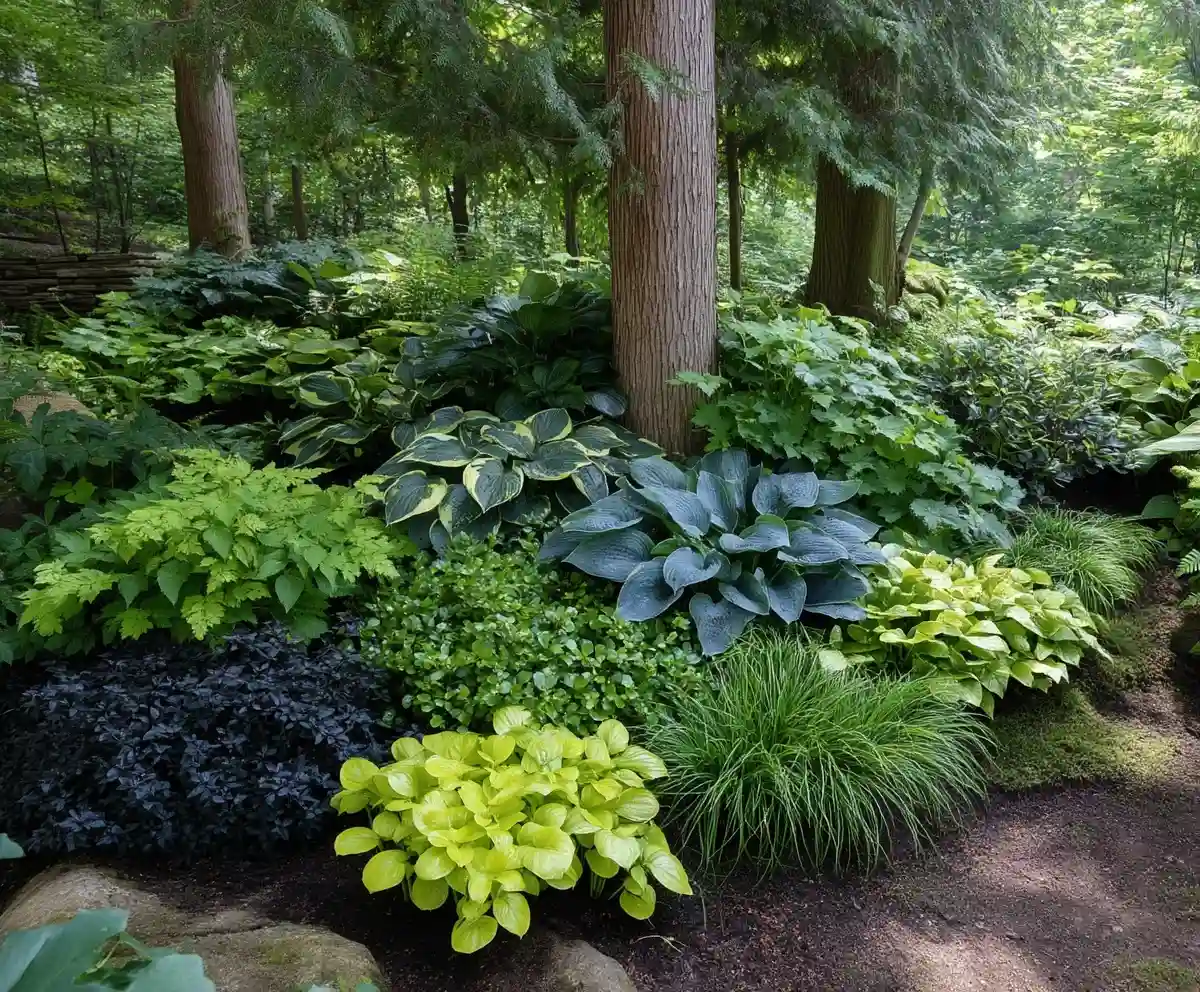 plants to grow under evergreen trees