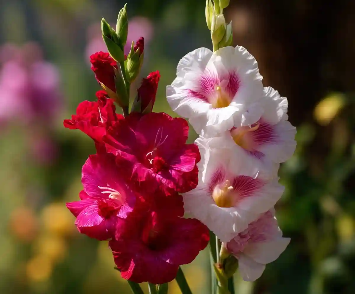 gladiolus vs hollyhock