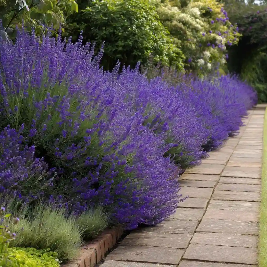 Lavender Hedge Border