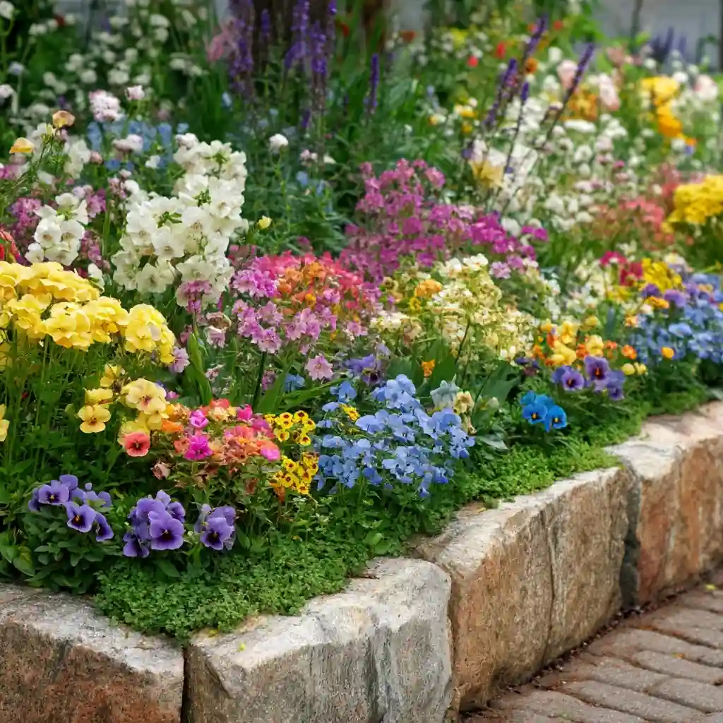 Colorful Flower Bed