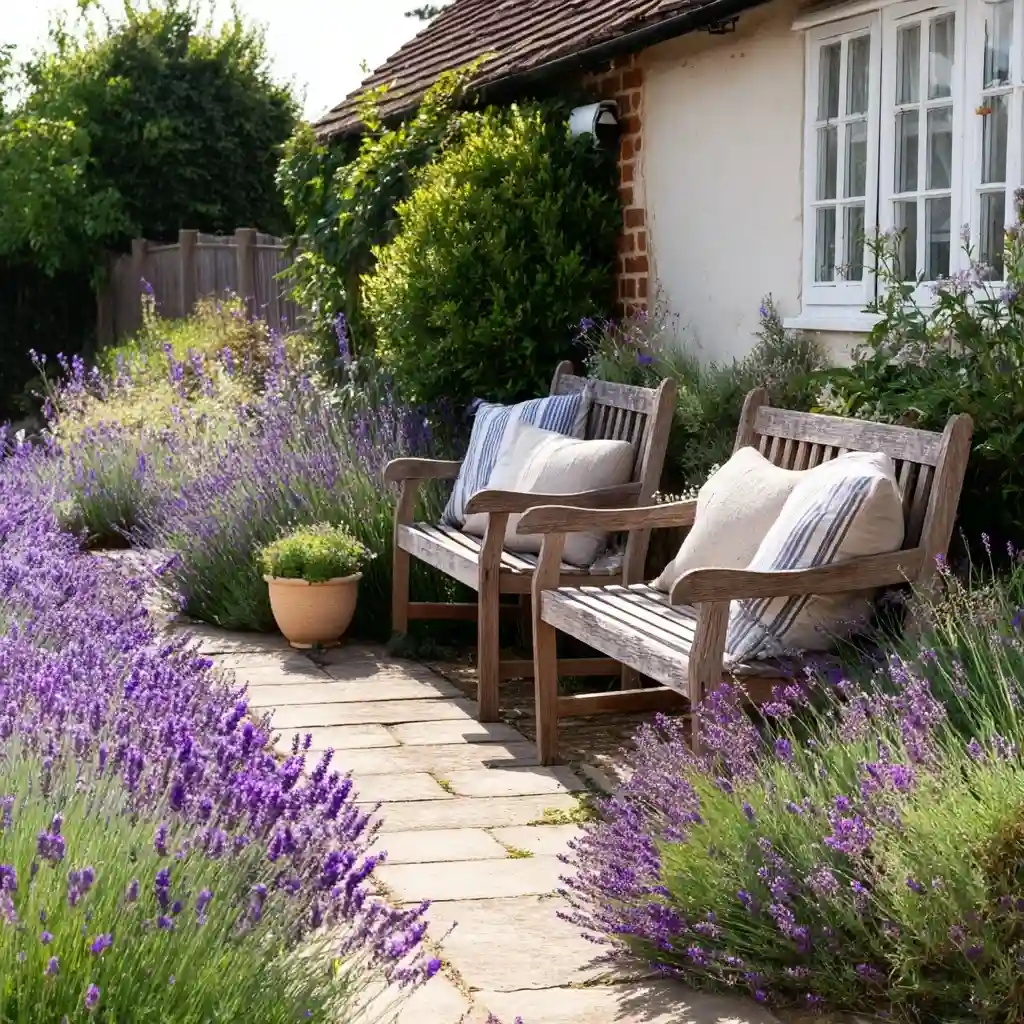 Fragrant Lavender Seating Area