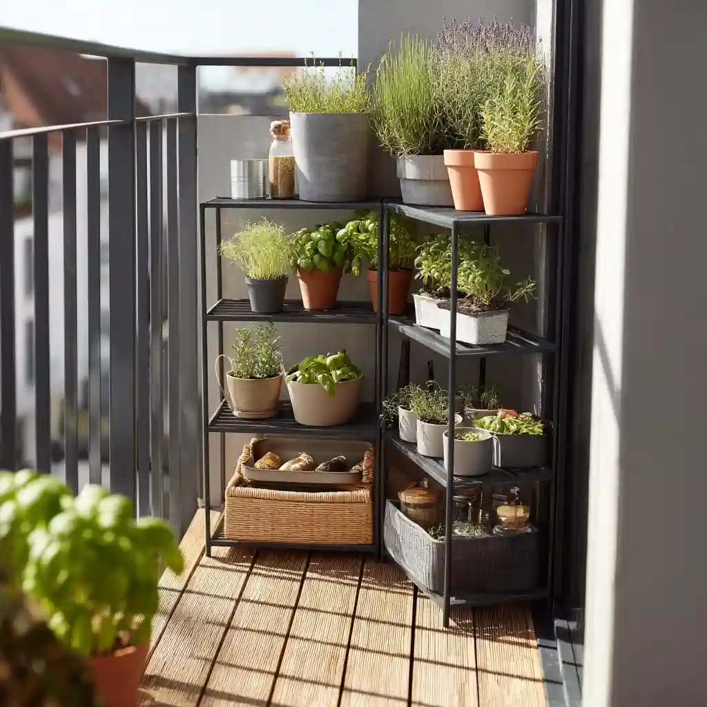 Corner Herb Shelf Unit