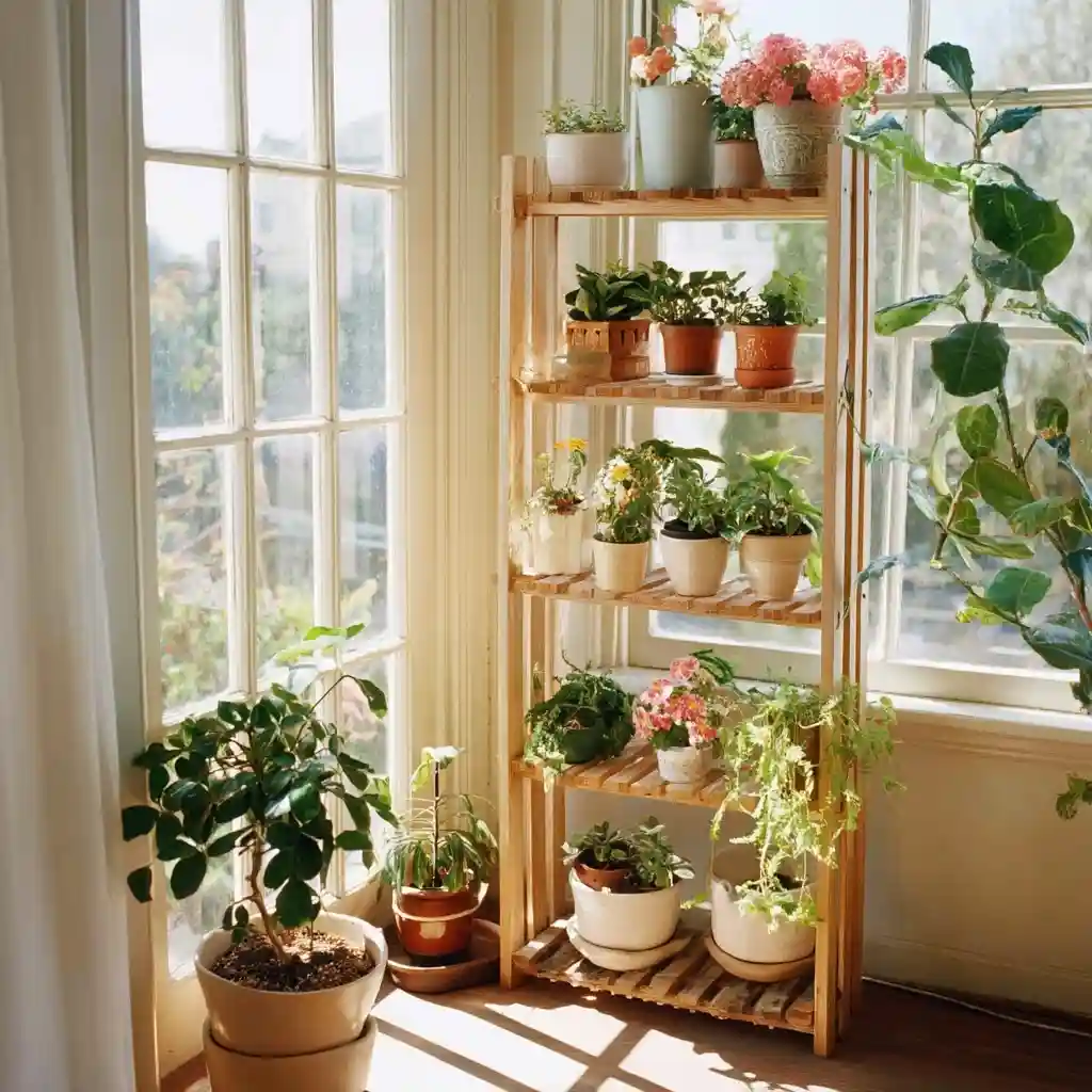 Plant Arrangement Close to a Sunny Window