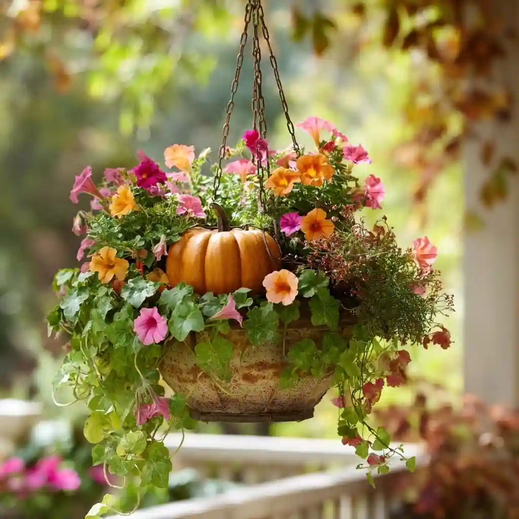 Hanging Basket “Pumpkin Planter”