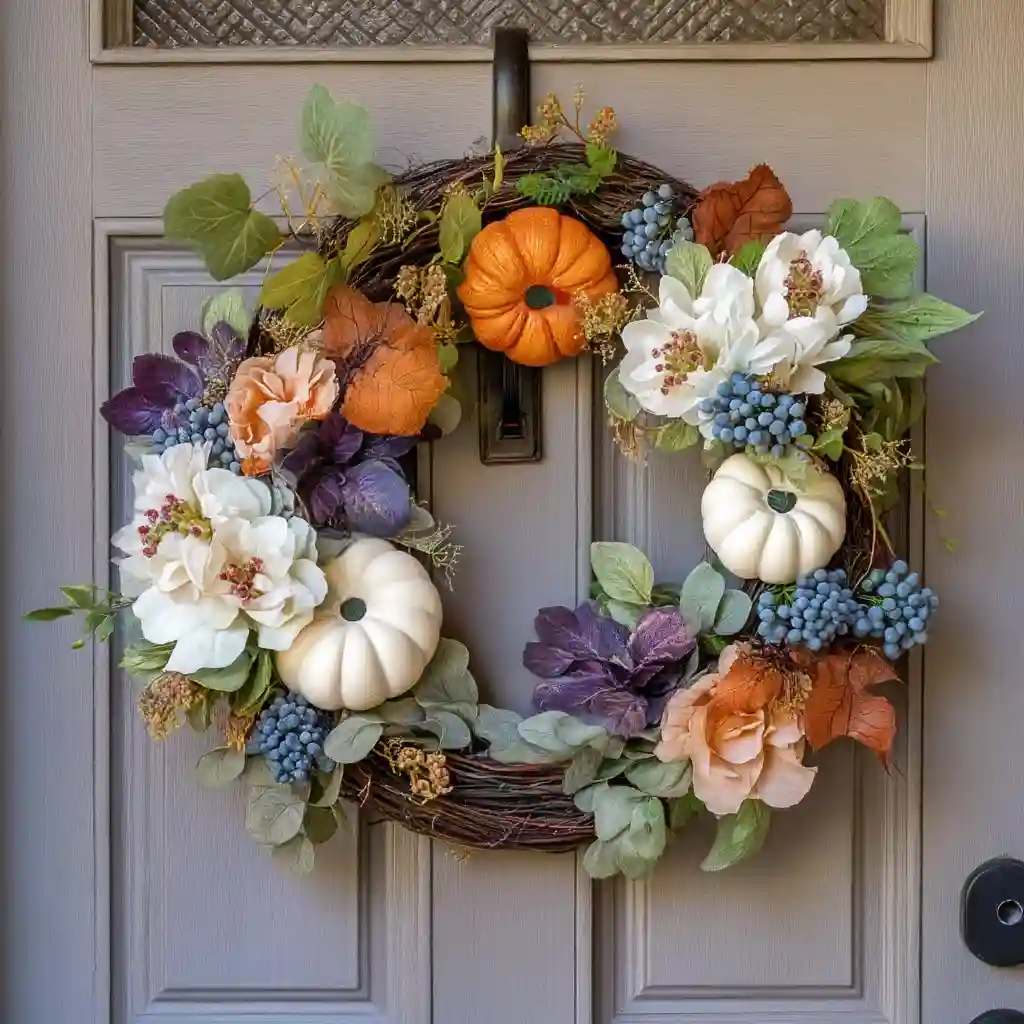 Floral Pumpkin Wreath (Front Door)